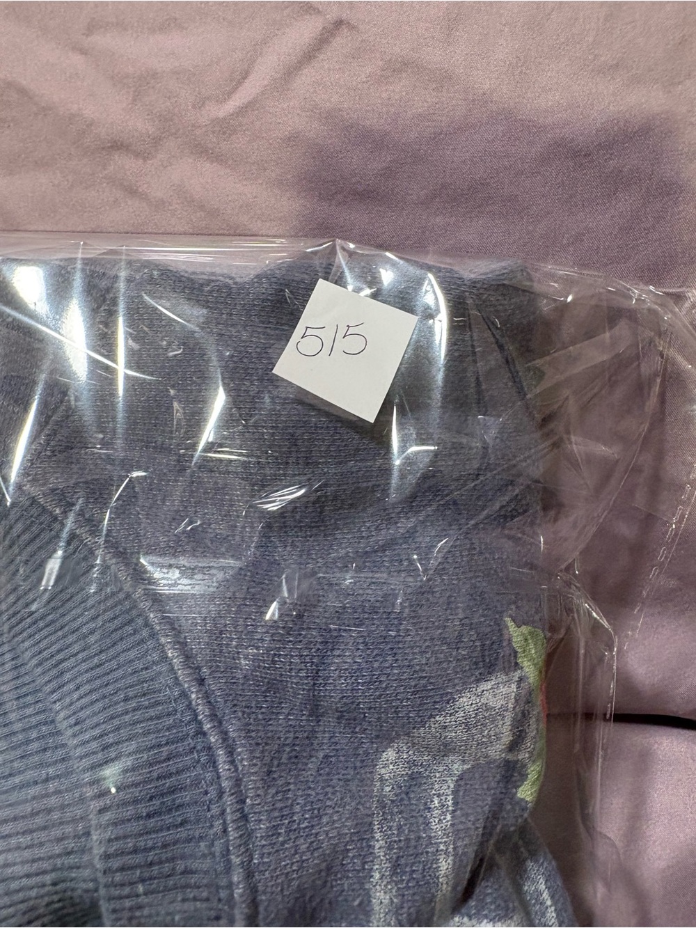 Billabong Blue Crewneck Sweatshirt with Pink Rose Anchor - Picture 4 of 4